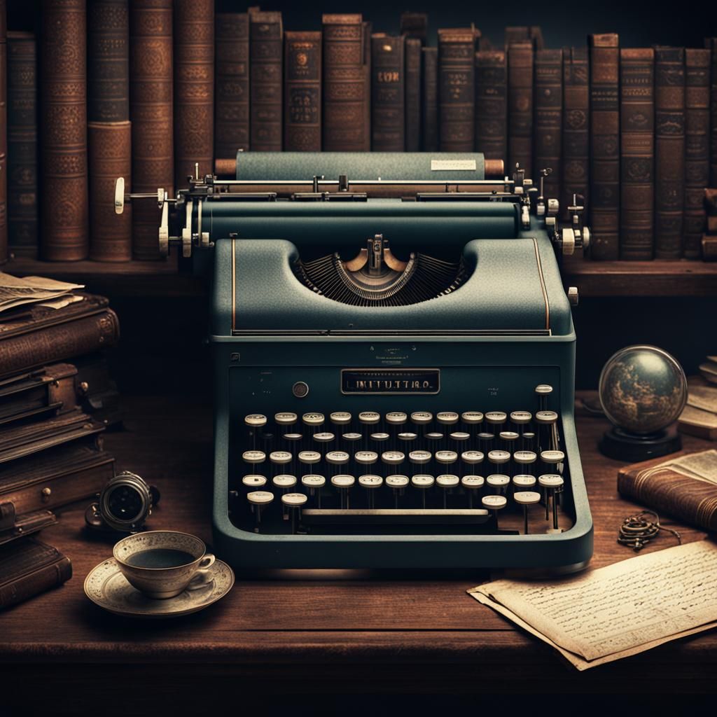 vintage typewriter  by @Girlmom3