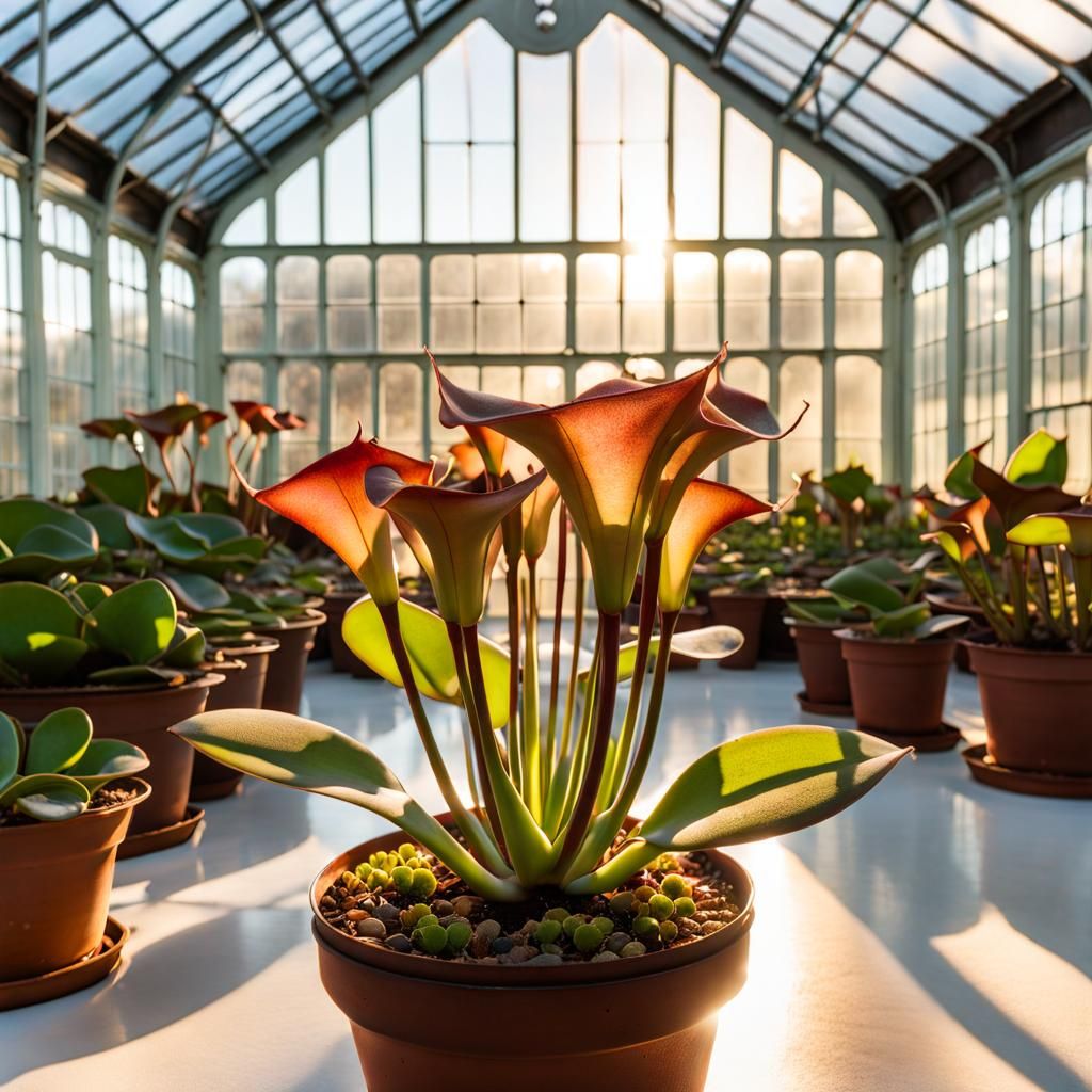 Heliamphora plant in an old greenhouse