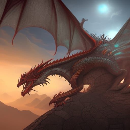 The red Dragon - AI Generated Artwork - NightCafe Creator