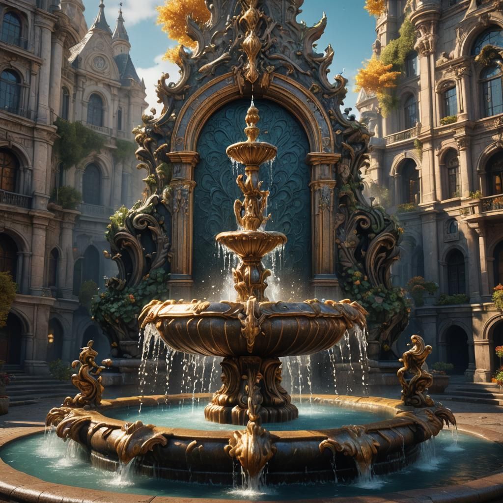 Photo-realistic, briljant Fountain