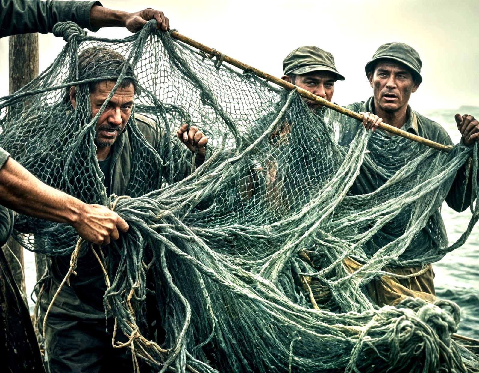 Morning Haul: Vintage Fishermen at Work  by @Toussaint Dominique