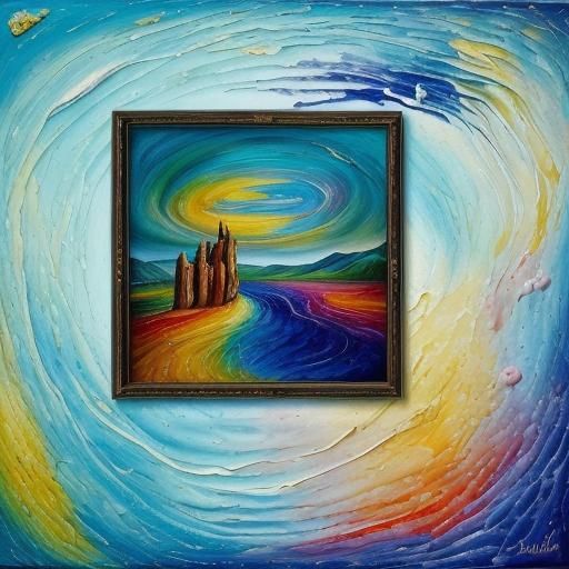 Colorful Microscopic Pie in Surrealist Style