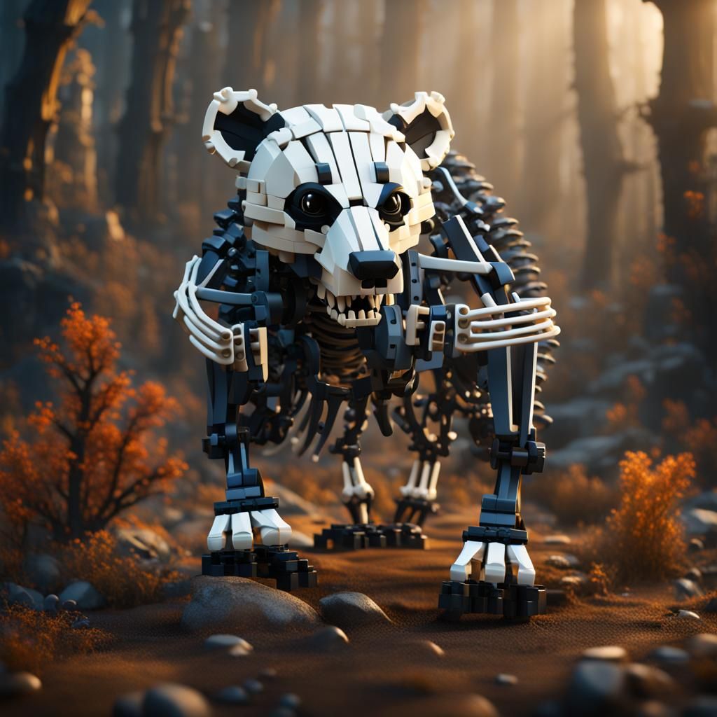 Lego badger skeleton