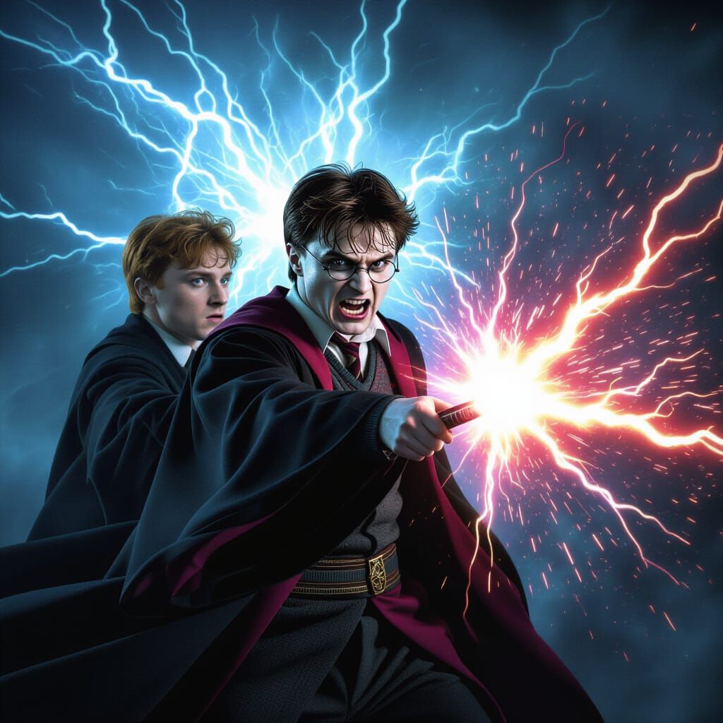 Harry and Ron vs. Voldemort