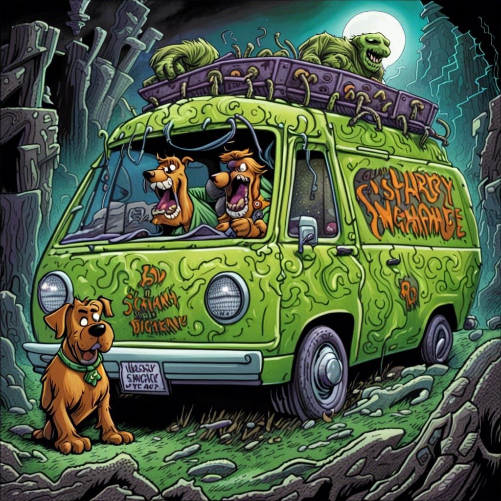 Spooky Scooby Nightmare doo - AI Generated Artwork - NightCafe Creator