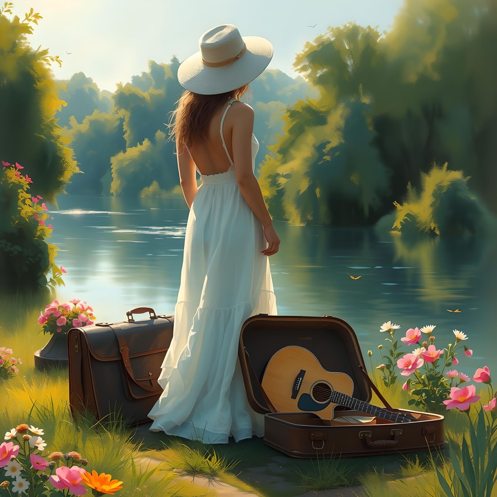 Down by the riverside, I laid my burdens down and now I'm tr...