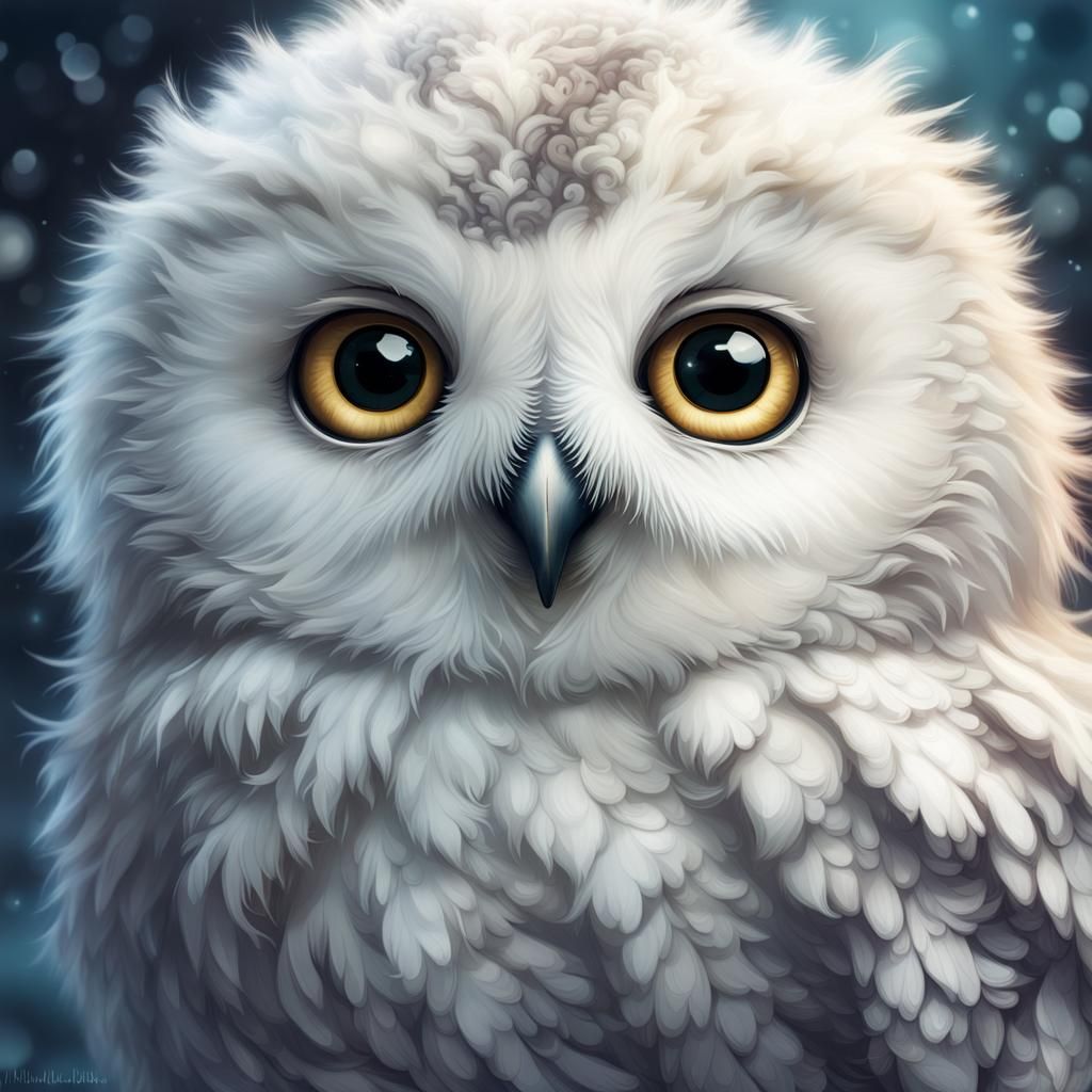 Adorable Snow Owl
