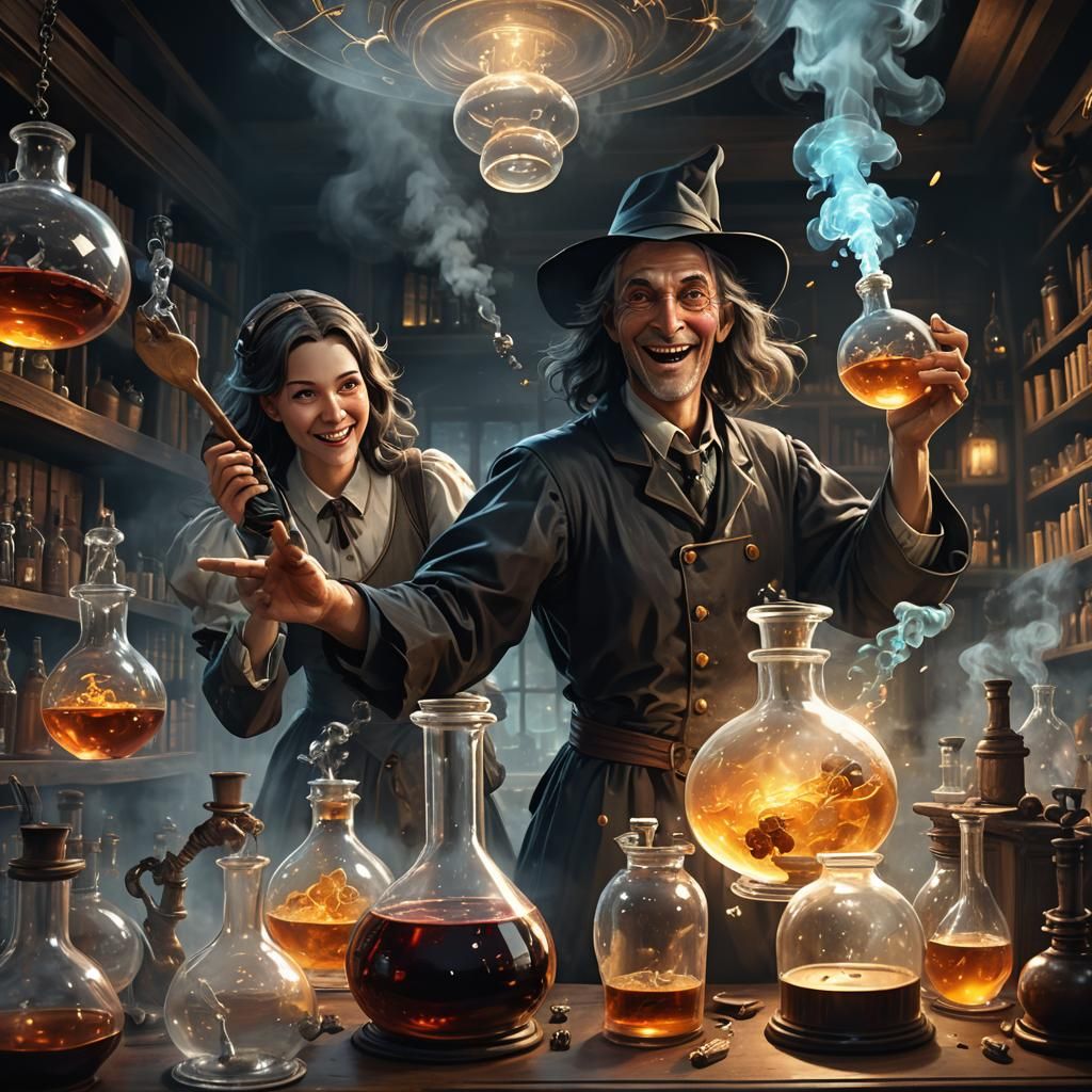 Professor of alchemy and his student