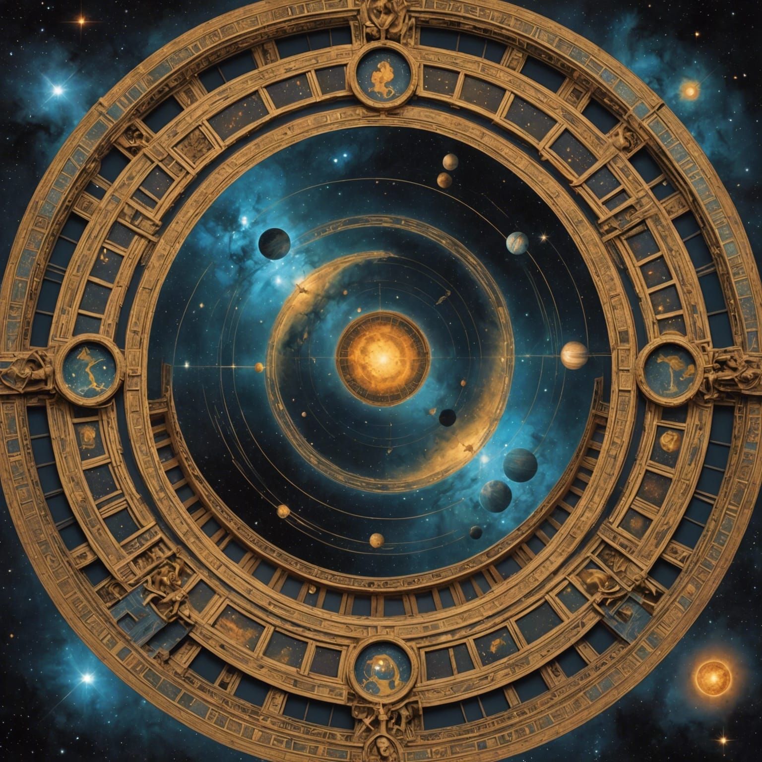 Cosmic Continents with Divine Beings in Space