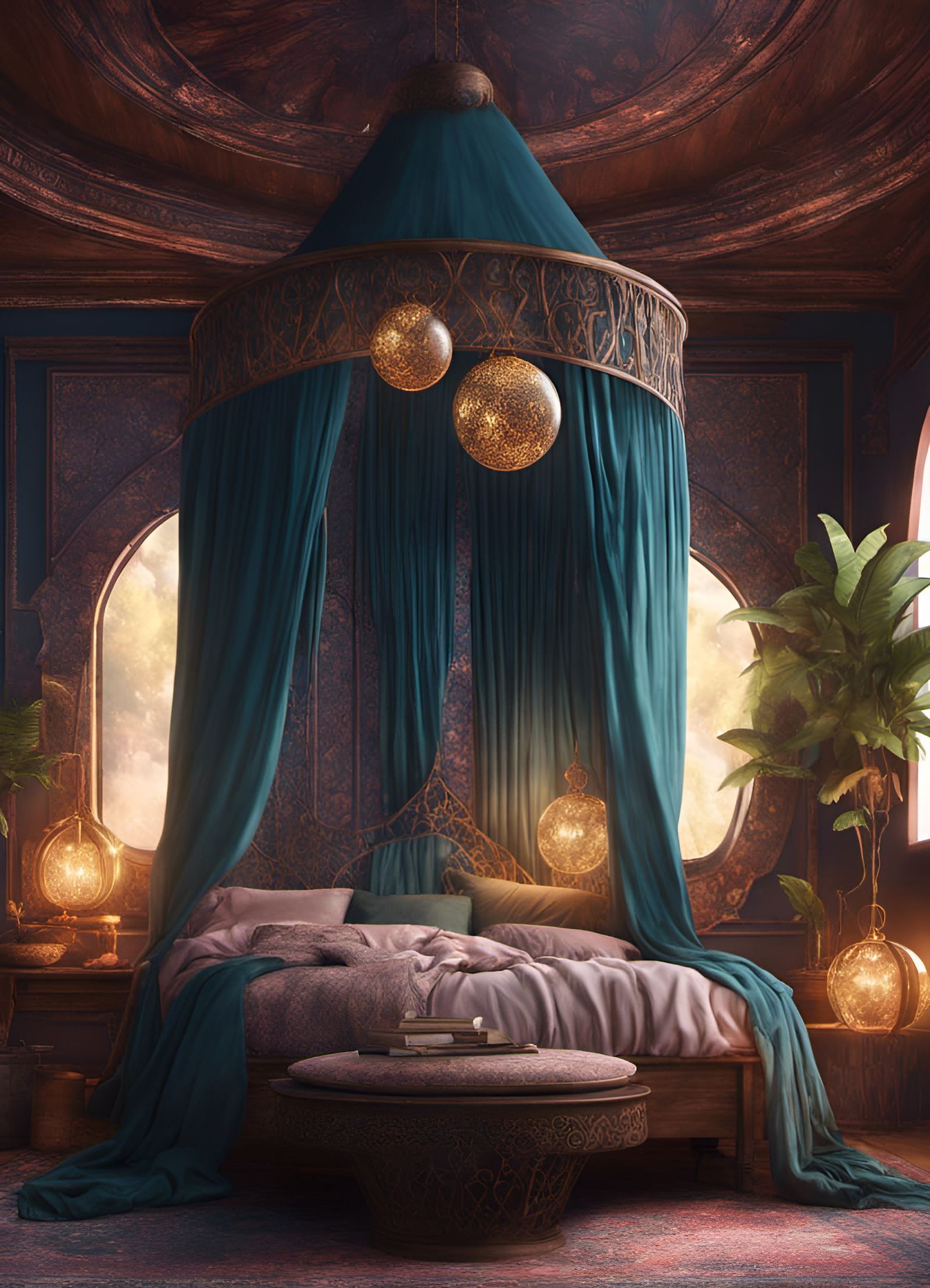 Dreamy Bohemian Bedroom with Magical Chandelier