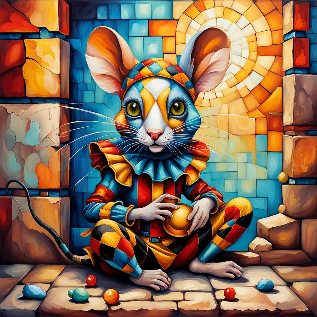 Harlequin Rat AI Generated Artwork NightCafe Creator