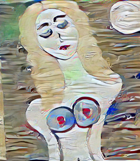 Pretty Topless Girl Sleeping in the Moonlight #2