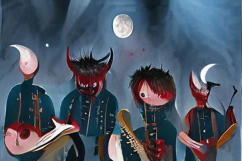 My sleep paralysis demons in a band under the moon