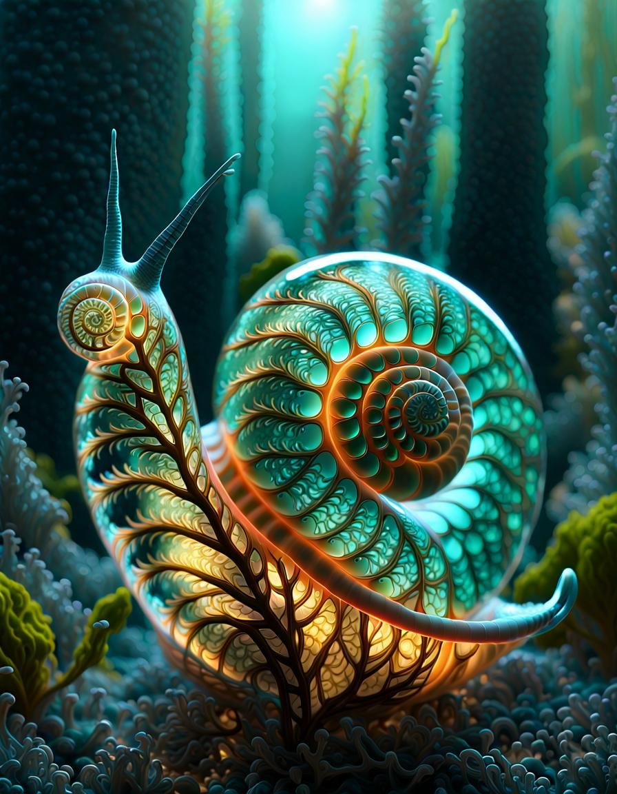 Transparent Glass Snail  by @Dove