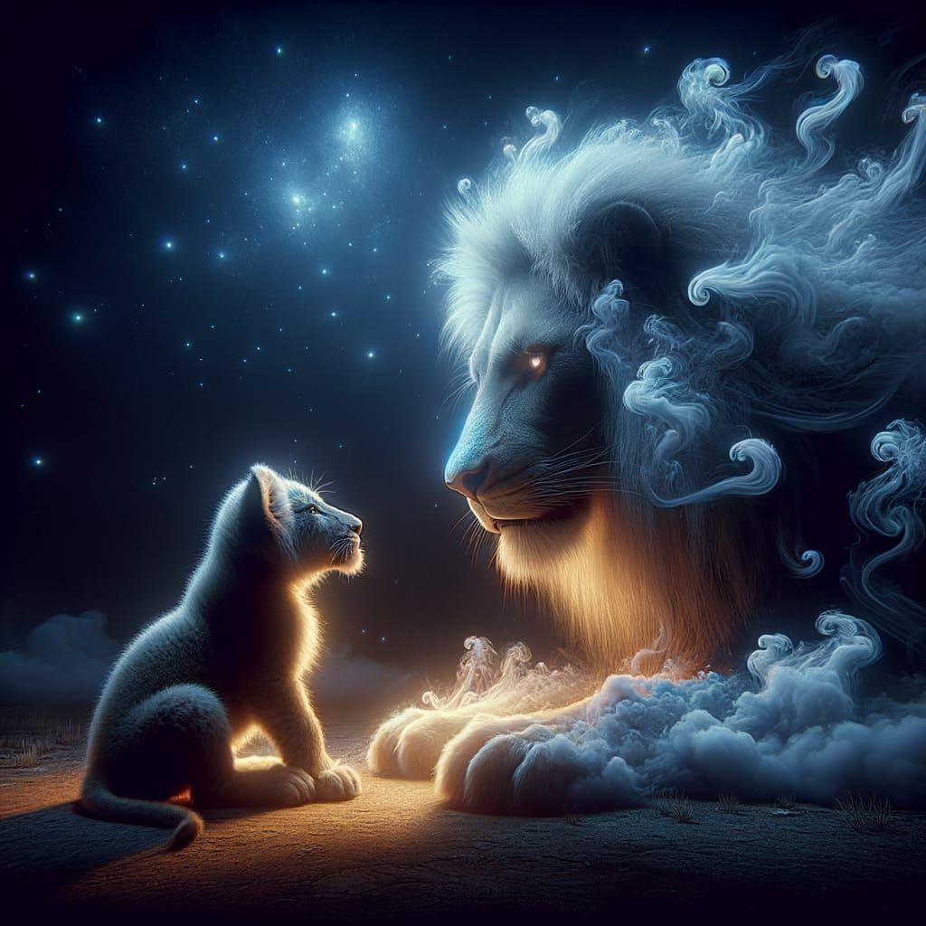 Simba and Mufasa