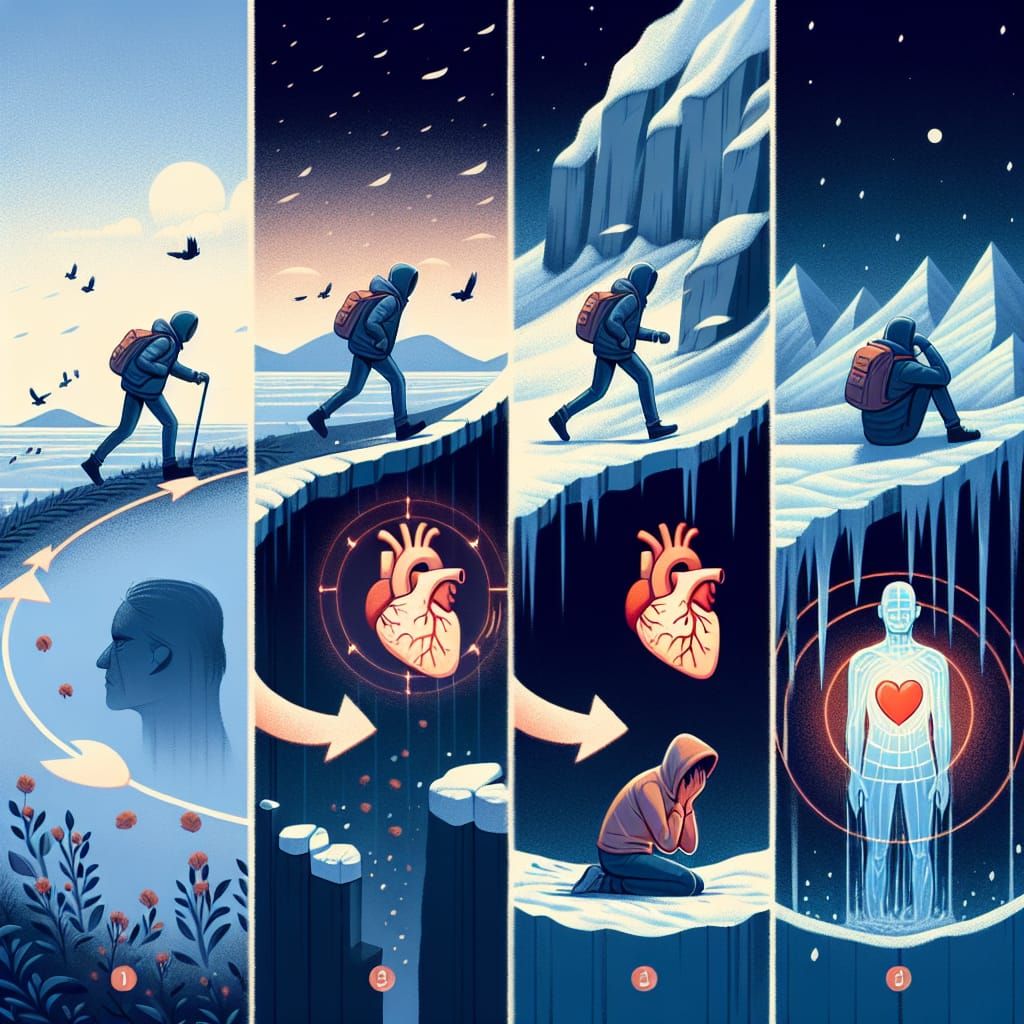 from day to day, just letting it ride, you get so far away from how it feels inside you can't let go because you're afraid to fall there may