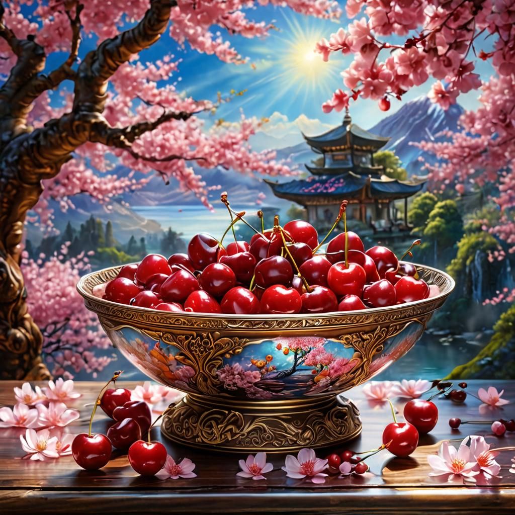 Bowl Of Cherries  by @Jennifer Chandler