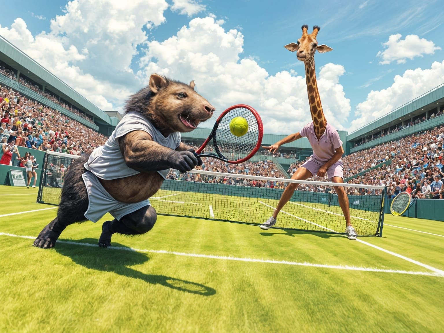 Wombat at Wimbledon  by @LudwichKoch
