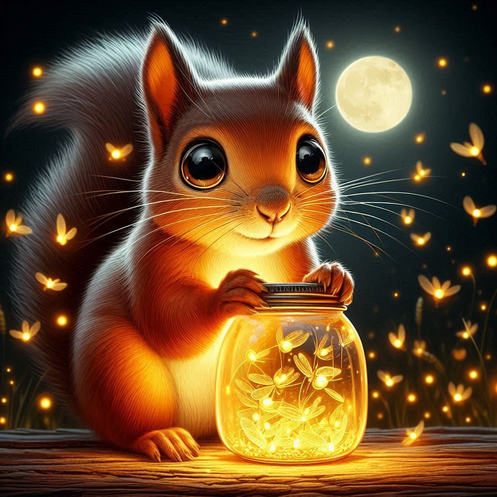 The Squirrel Adventures -  Squirrel and the fireflies