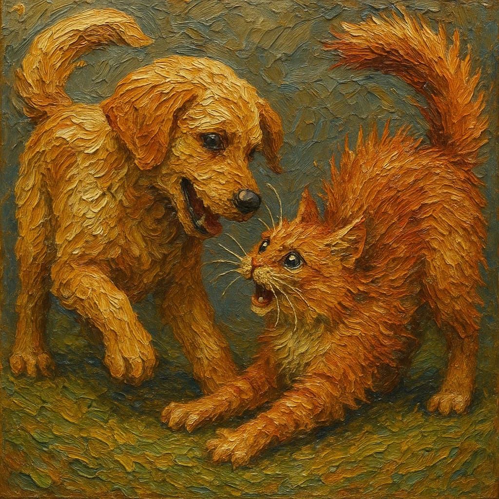 חתול וכלב רבים- אימפסטו