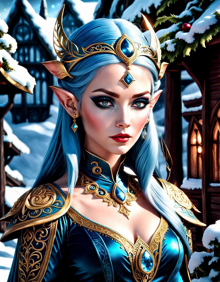 Portraits of mystique elven beings, with Elaborate, ornate elven ...