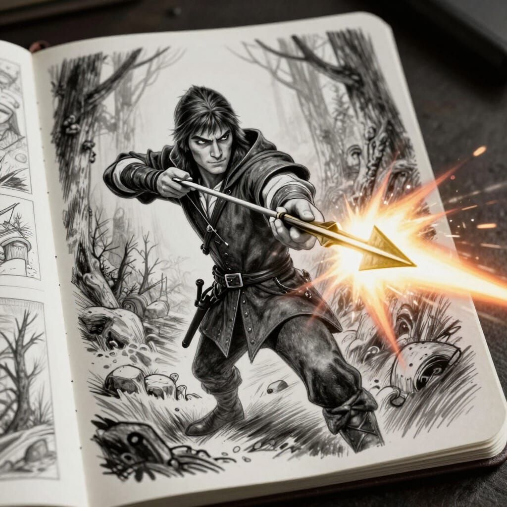 2D Character shooting 3D arrows  by @Bart Mertens from Belgium