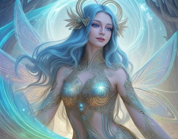 solarpunk-fairy blue
