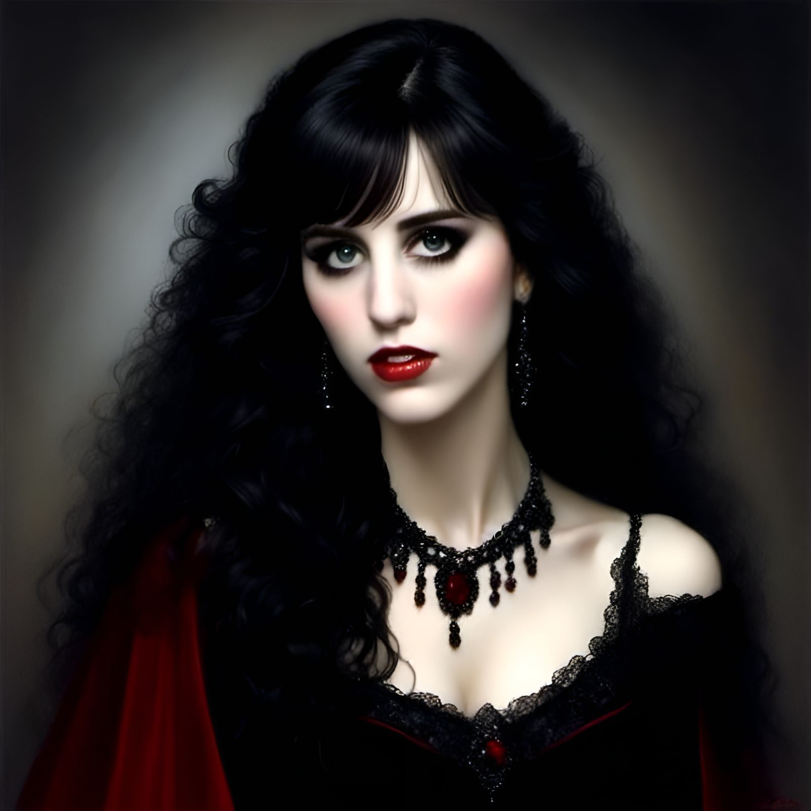 Victorian Dark Lady Kim - AI Generated Artwork - NightCafe Creator