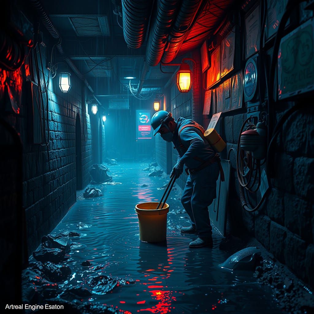 Sanitation Sewer Worker  by @Raven