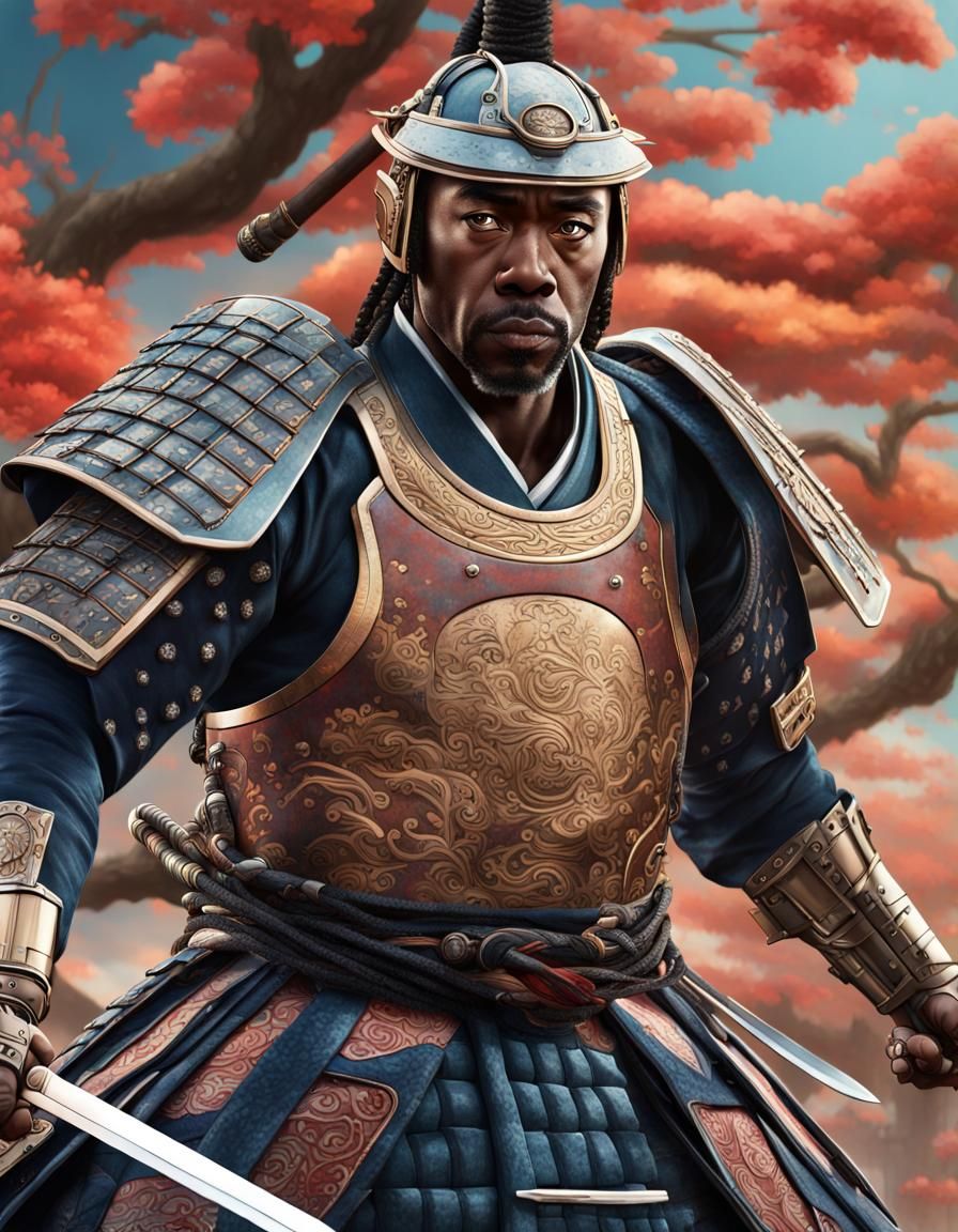 Don Cheadle, James Rhodes, War Machine dressed as a Medieval Japanese samurai in Japan, action scene, Marvel Studios, Hy...
