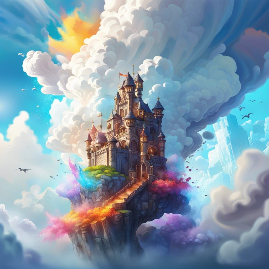 cloud castle 3 - AI Generated Artwork - NightCafe Creator