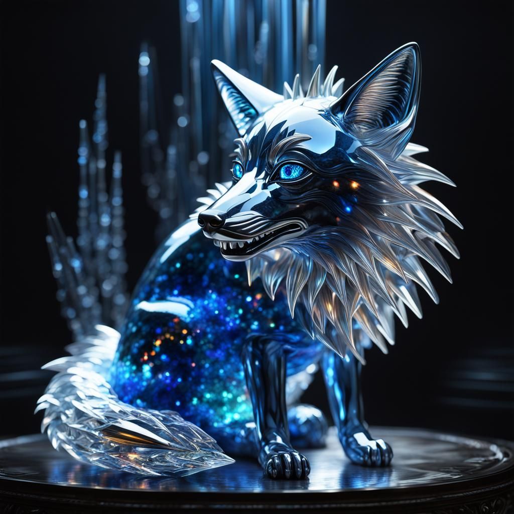 Crystal fox - AI Generated Artwork - NightCafe Creator