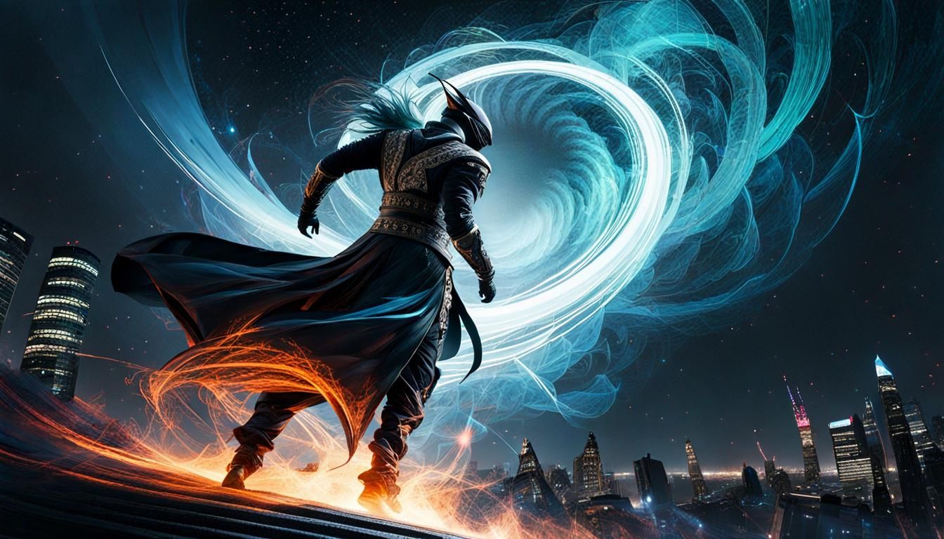 Hiphop Star in Nebulae with Graffiti Art Style