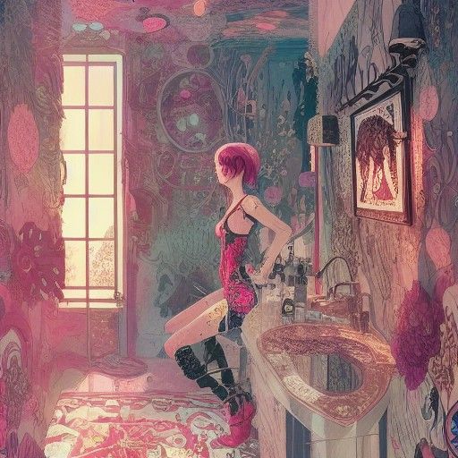 Pretty Dollpunk Bathroom