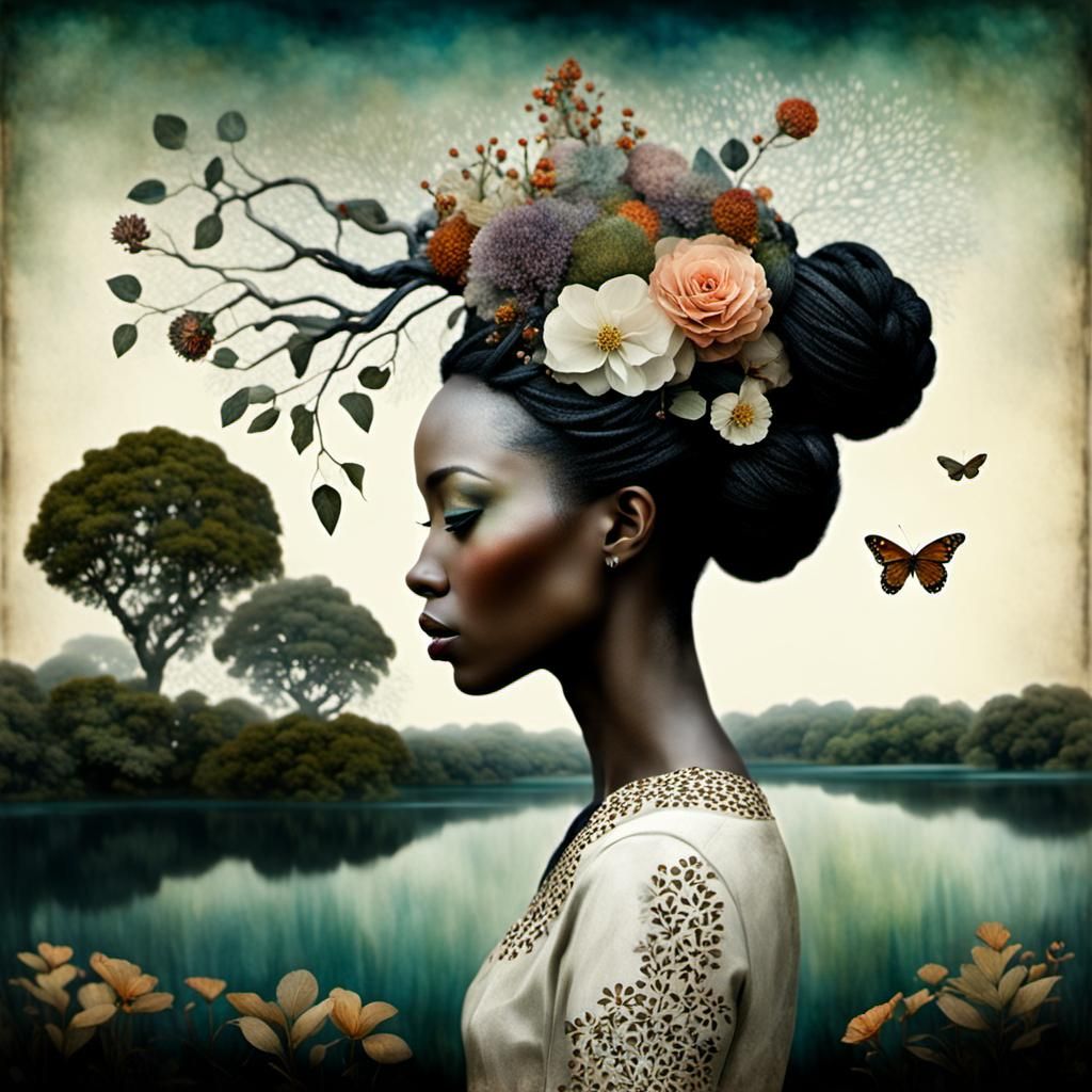 Flowers in her hair