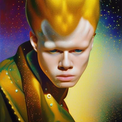 Stephen Thompson, Albino model - AI Generated Artwork - NightCafe Creator