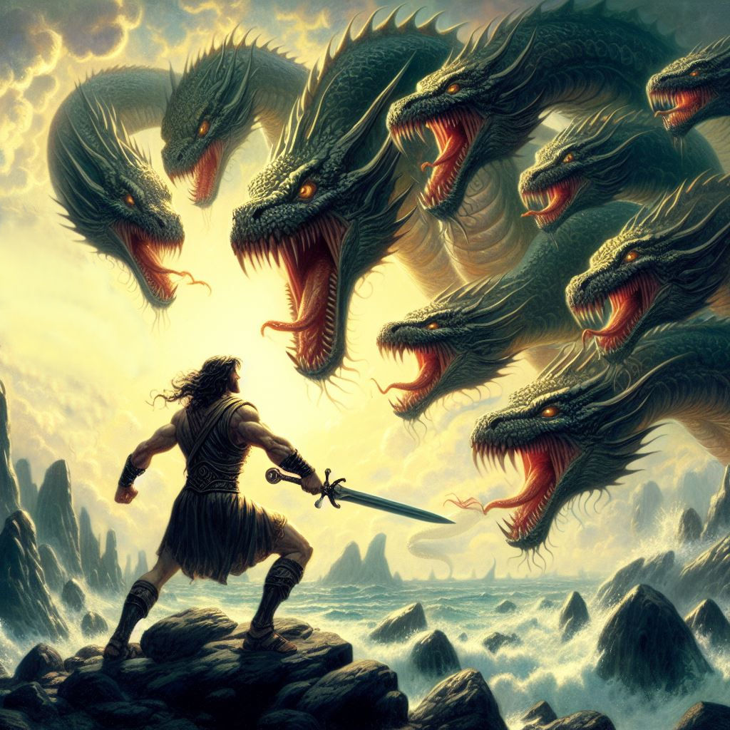 Heracles attempted to defeat the Hydra of Lerna