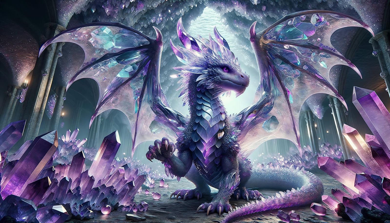 DND Series : Adult Amethyst Dragon   by @Fibek