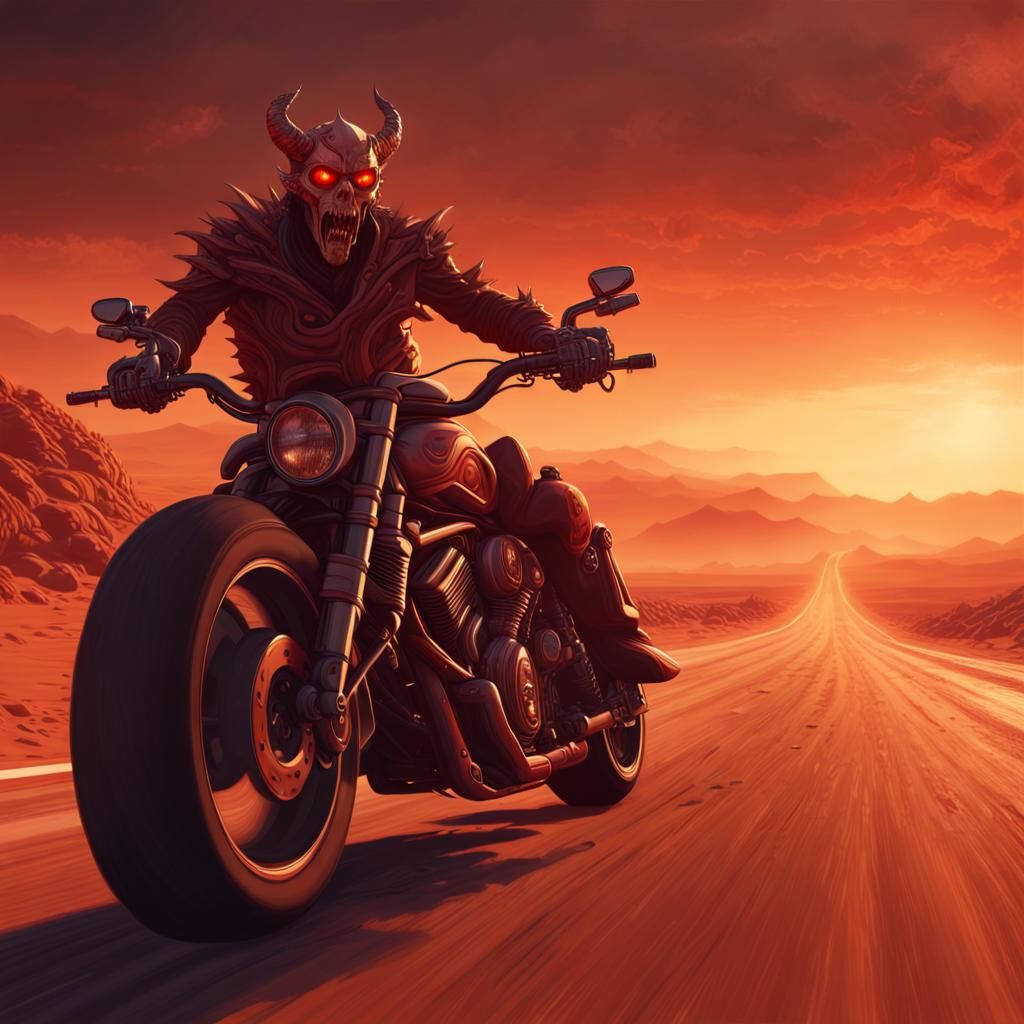 The Hell Rider - AI Generated Artwork - NightCafe Creator