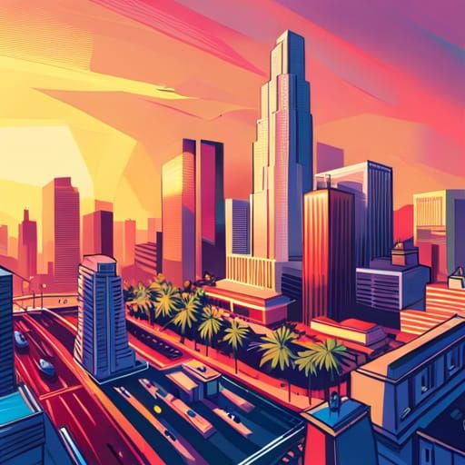 Los Angeles - AI Generated Artwork - NightCafe Creator