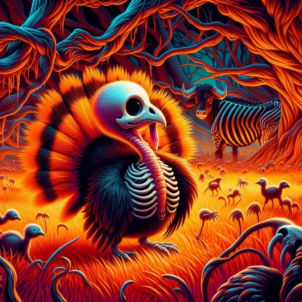 Skeletal Turkey and Moo