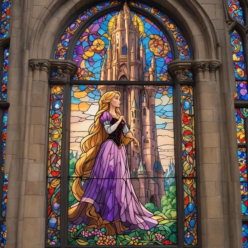 Rapunzel vitral  by @Mauricio Psy