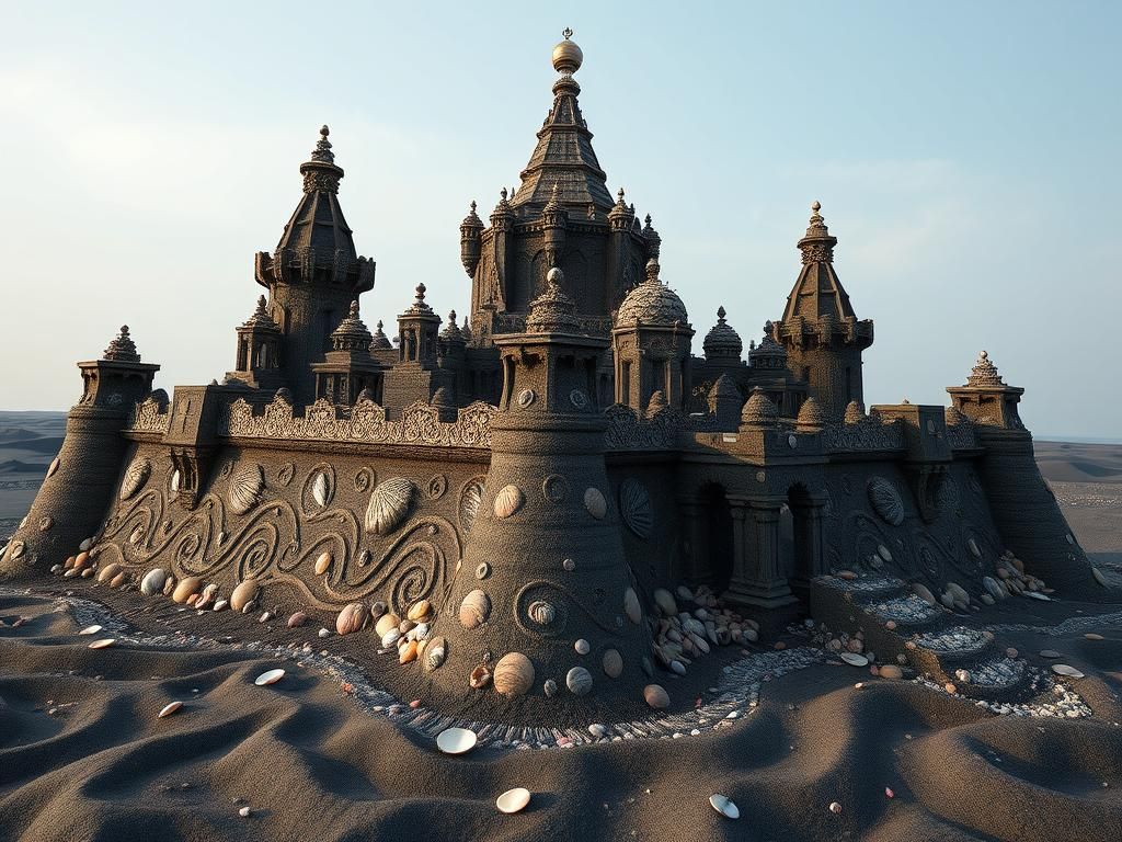 Volcanic Sand Sandcastle 