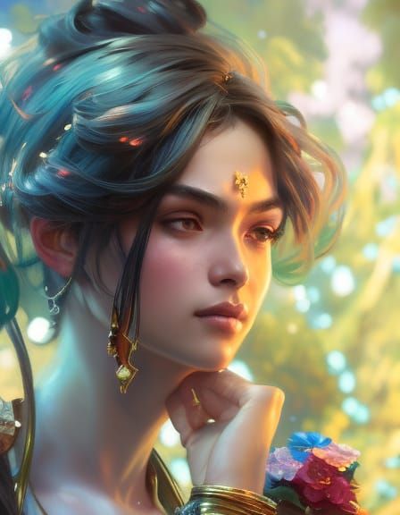 "Photograph: Latina: 8k resolution concept art portrait by P...