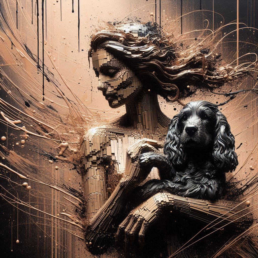 Mel in Bronze And Lego Art