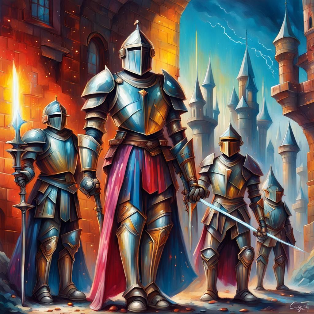 ancient world of knights and castles meets the futuristic realm of ...