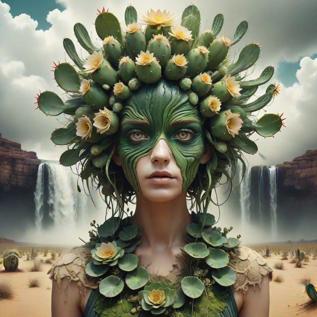 Cactus Lady  by @AI-Lover