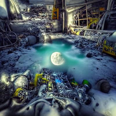 a nuclear meltdown on the moon in a strange universe
