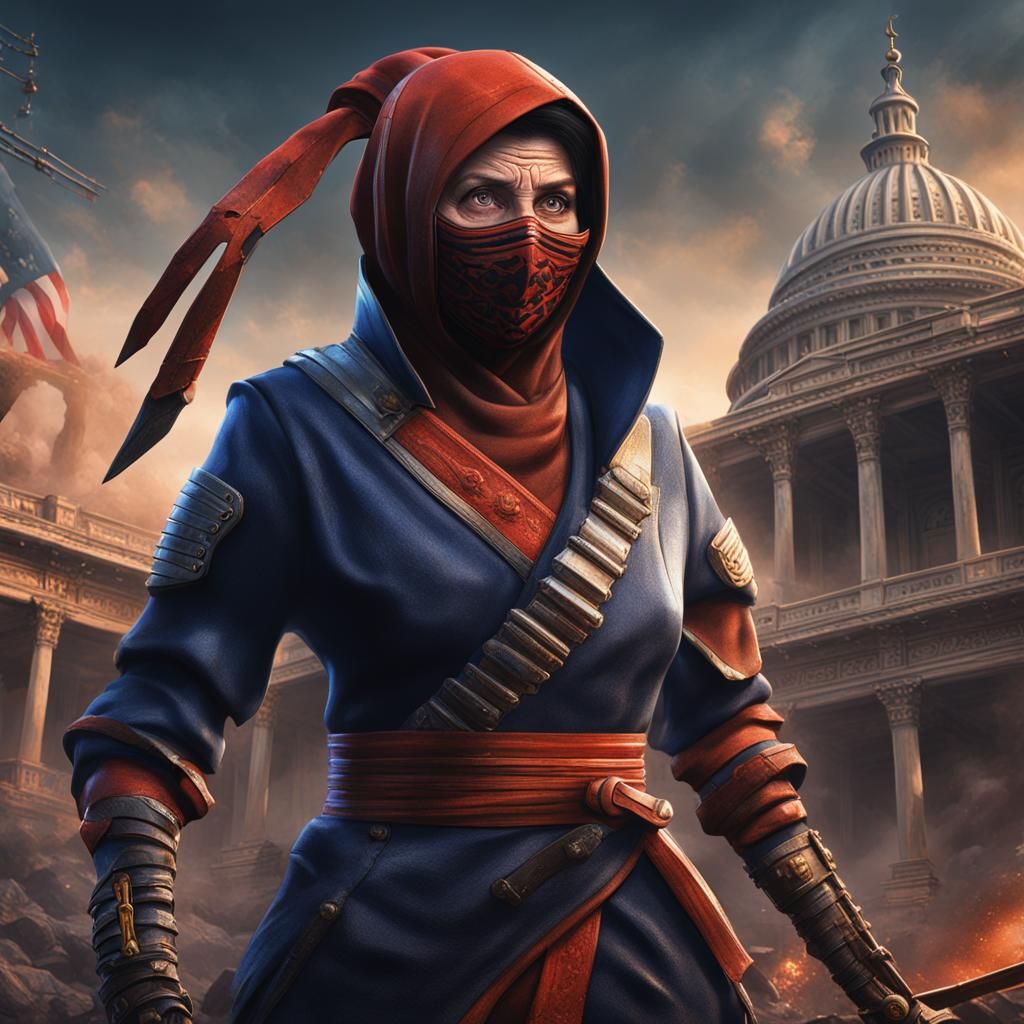 Nancy Pelosi as a Ninja