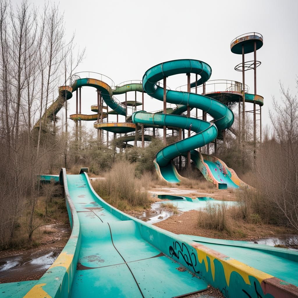 Large abandoned water park  by @Rion November